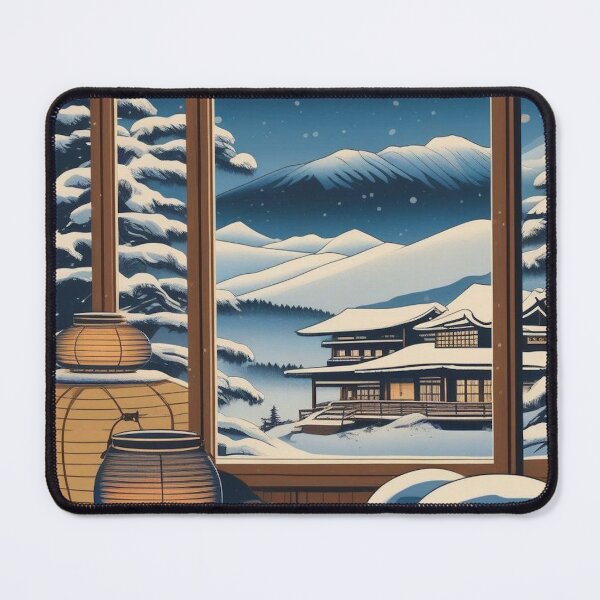 Item preview, Vintage Japanese Ski Scene – Ukiyo-e Style Winter Art designed and sold by Vandy Fullam.