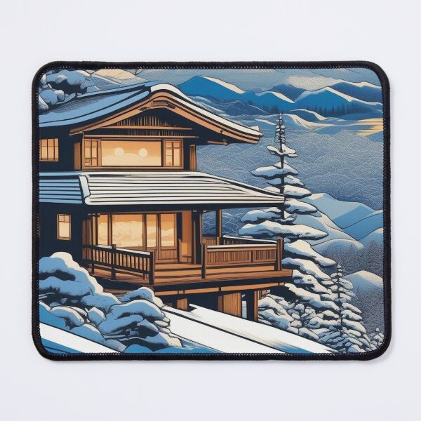 Item preview, Skiers on Mount Fuji Slopes – Retro Ukiyo-e Print designed and sold by Vandy Fullam.
