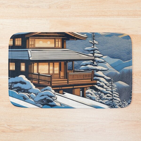 Item preview, Skiers on Mount Fuji Slopes – Retro Ukiyo-e Print designed and sold by Vandy Fullam.