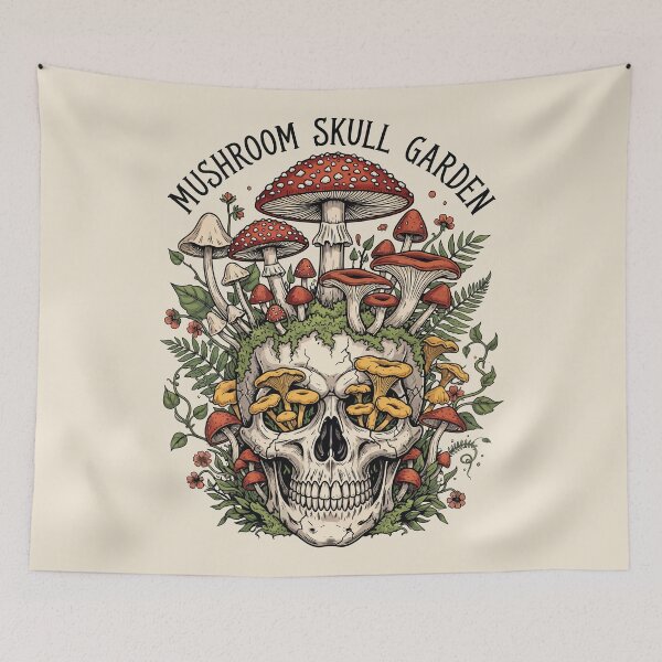 Item preview, Mushroom Skull Garden designed and sold by Amir Faysal.