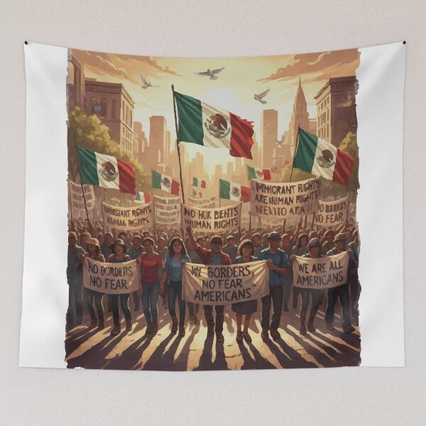 Item preview, Mexican flag Immigrant Rights designed and sold by Uglyandcute.