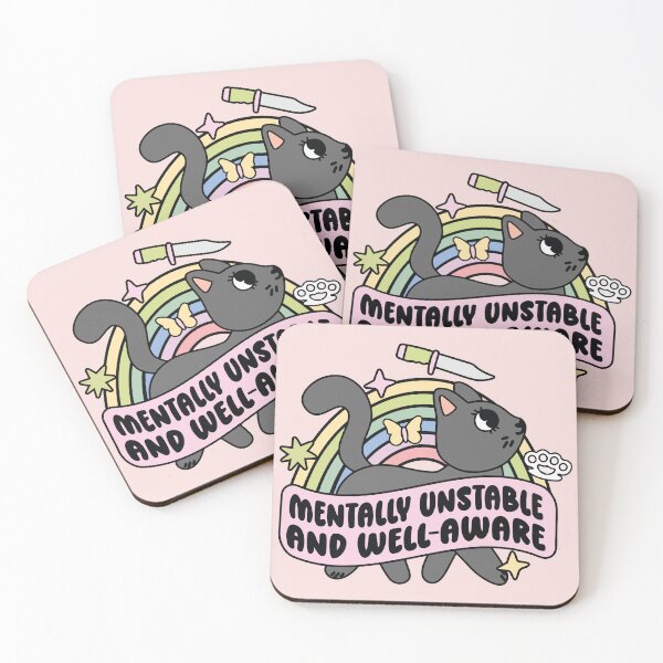 Item preview, Mentally unstable and well-aware funny cat designed and sold by BrownHorse90s.