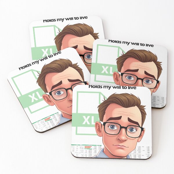 Item preview, Excel Sheets Hold My Will to Live – Funny Office & Data Quote designed and sold by Red White Blue Studio.