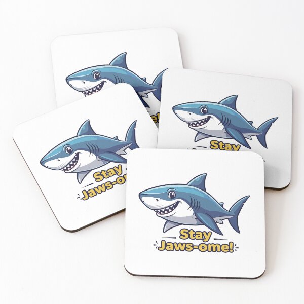 Item preview, Stay Jaws-ome! - Cute and Positive Shark Design designed and sold by ART-POD-PL.