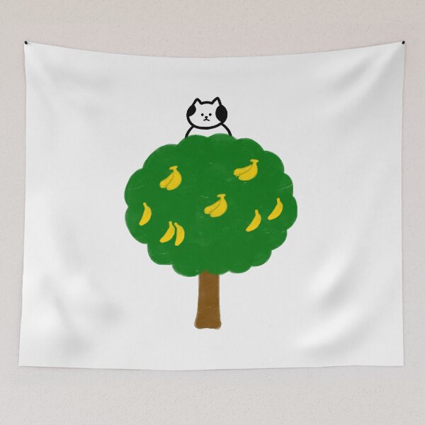 Item preview, a Cat on the banana tree designed and sold by superbaechoo.