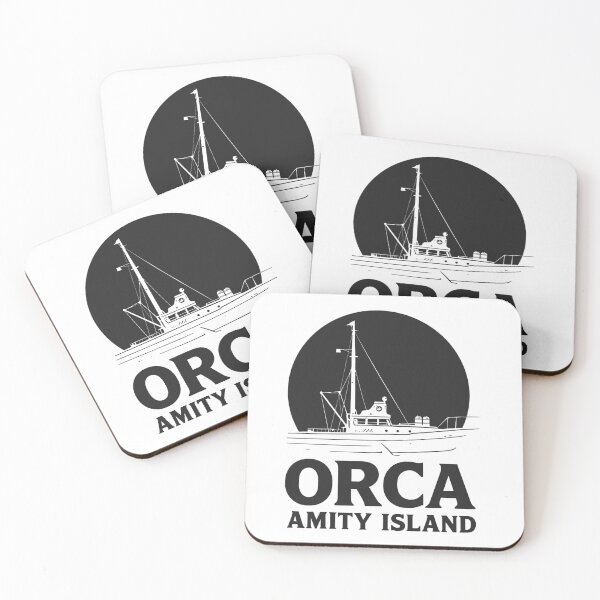 Item preview, Orca Boat - Amity Island Jaws Inspired Retro Design - Black Edition designed and sold by Alien-Theory.
