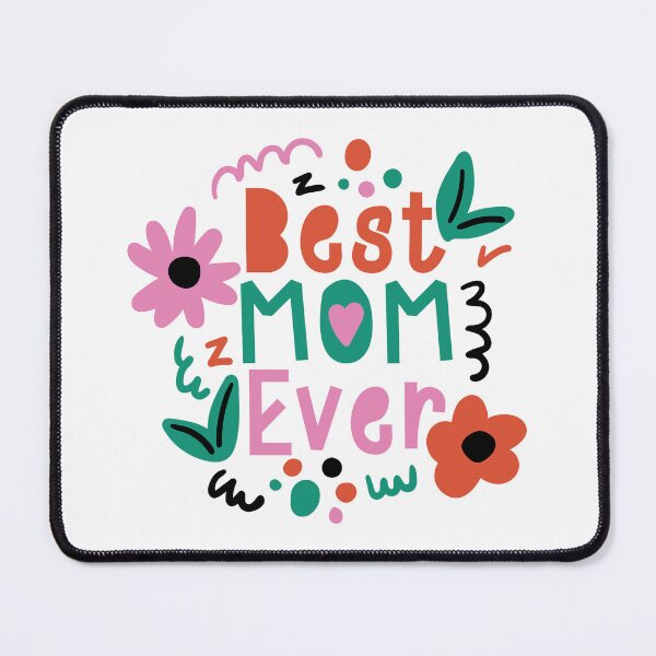 Item preview, Best mom ever lettering with flowers designed and sold by SweetberryHouse.
