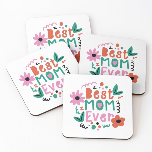 Item preview, Best mom ever lettering with flowers designed and sold by SweetberryHouse.