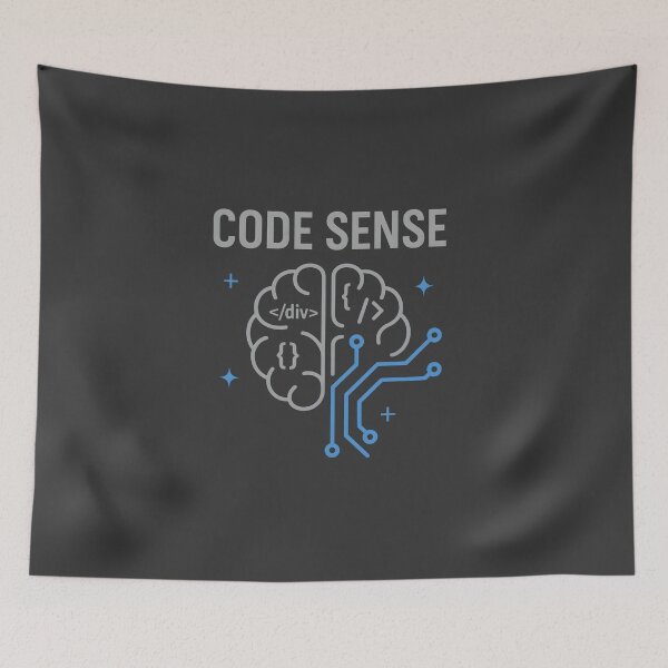 Item preview, Code Sense – Minimalist Tech Brain Design for Programmers & Coders designed and sold by BRAINROTWEAR.