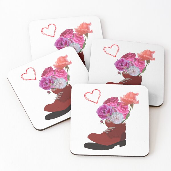 Item preview,  I Love Flowers. A Bouquet of Roses in an Old Shoe. designed and sold by Dinasshop.