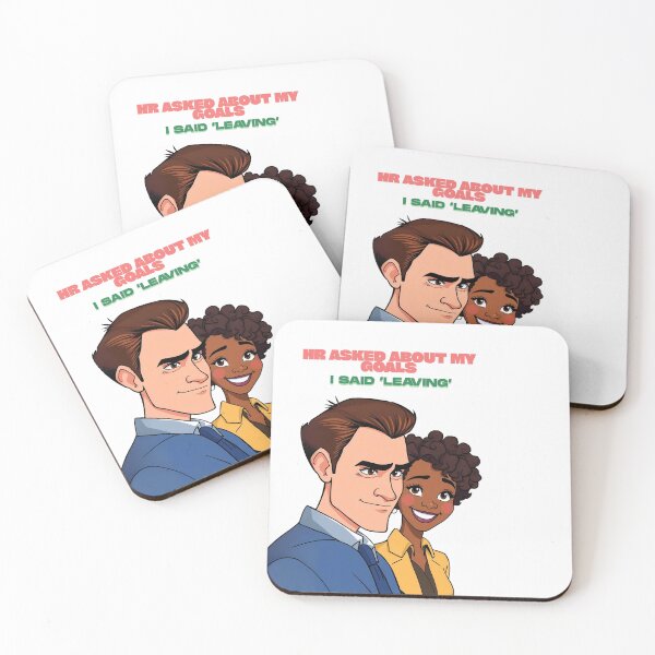 Item preview, HR Asked About My Goals, I Said Leaving – Funny Corporate Quote designed and sold by Red White Blue Studio.