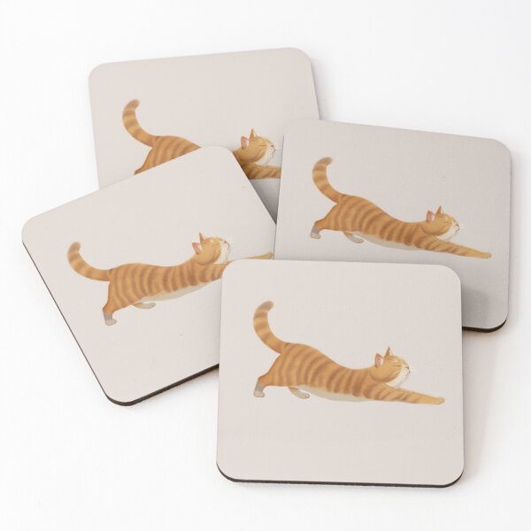 Item preview, Lazy Stretching Orange Cat designed and sold by StoryStroke.