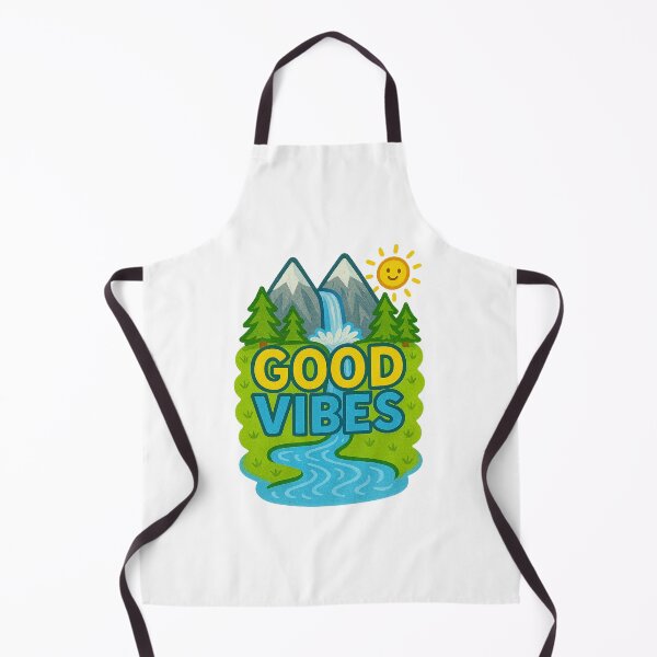 Item preview, Good Vibes Crayon Art | Positive Quote Landscape designed and sold by HappyJoyPrints.
