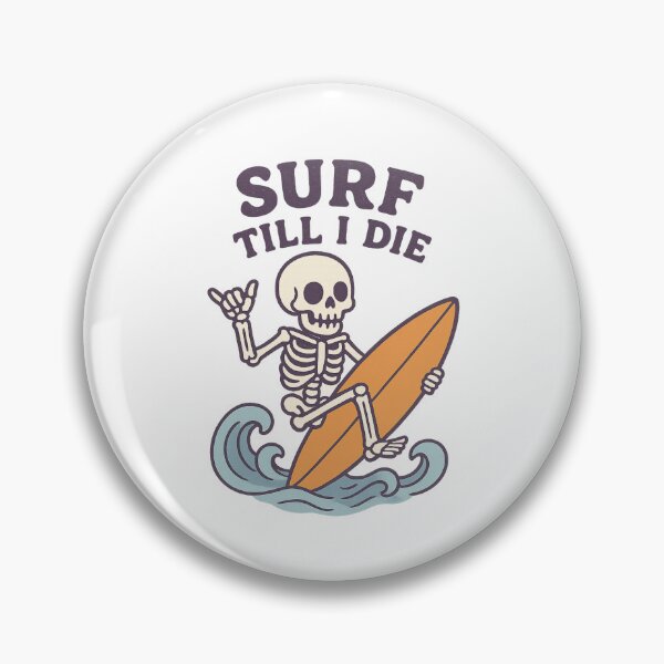 Item preview, Surf Till I Die – Skeleton Surfer Design designed and sold by AmeliaKrysiak.
