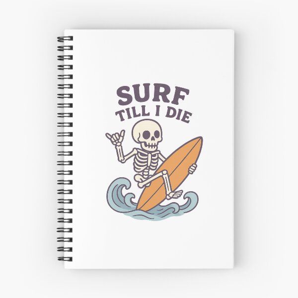 Item preview, Surf Till I Die – Skeleton Surfer Design designed and sold by AmeliaKrysiak.