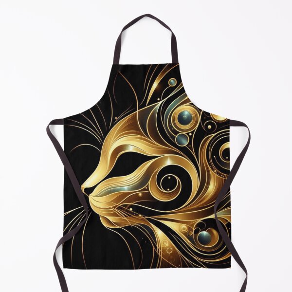 Item preview, cute abstract golden cat designed and sold by Dogandesighn.