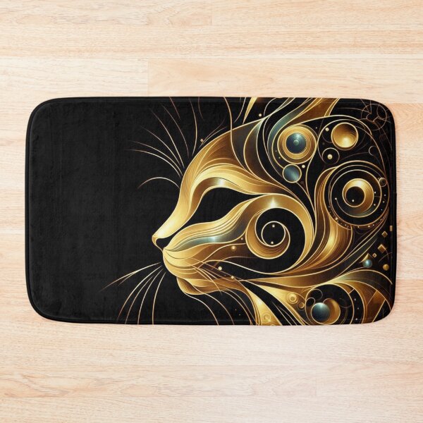 Item preview, cute abstract golden cat designed and sold by Dogandesighn.