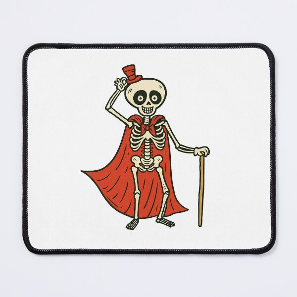 Item preview, Cartoon Skeleton with Top Hat, Cane, and Cape – Playful Halloween Illustration designed and sold by fusiondesignsstudio.