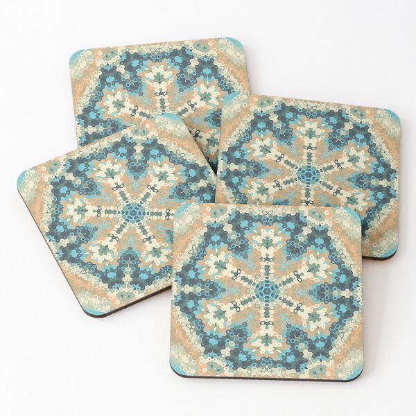 Item preview, Hex Mandala Blue and Orange designed and sold by WormholeOrbital.