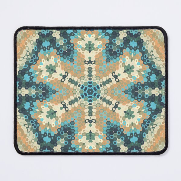 Item preview, Hex Mandala Blue and Orange designed and sold by WormholeOrbital.