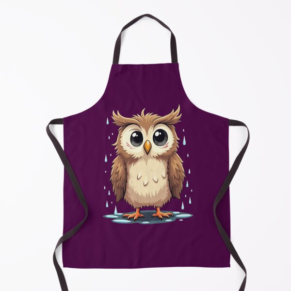 Item preview, “Awkward Wet Owl – Soaked and Surprised” designed and sold by Bareradesigns.