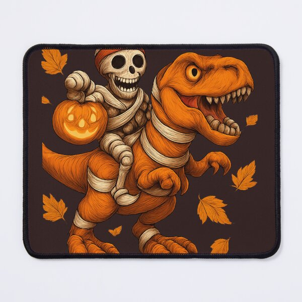 Item preview, Skeleton Riding Autumn Dino. Squelette sur dinosaure d’automne designed and sold by Drawingshirts.