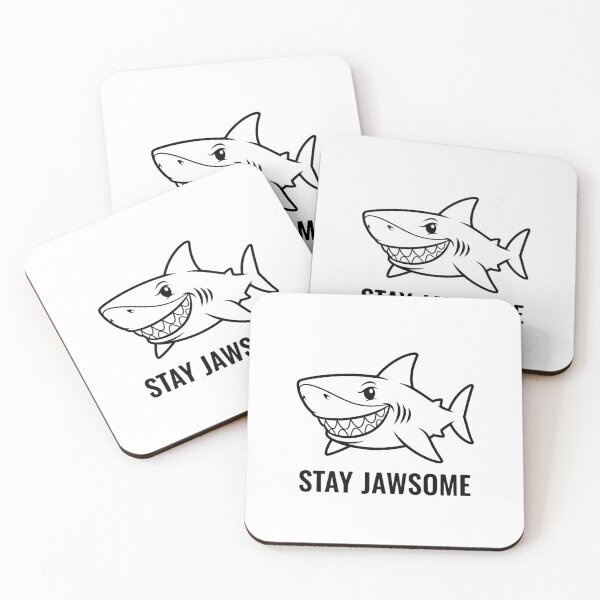Item preview, Stay Jaws-ome - Black and White Shark designed and sold by ART-POD-PL.