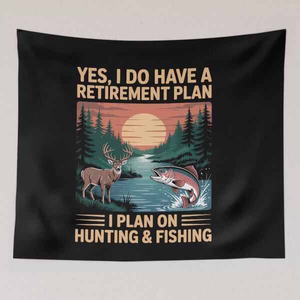 Item preview, Retirement Plan Hunting Fishing Fisherman designed and sold by Sea4Adventures.