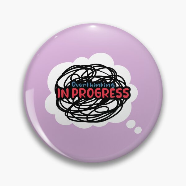 Item preview, Overthinking in progress lettering designed and sold by SweetberryHouse.
