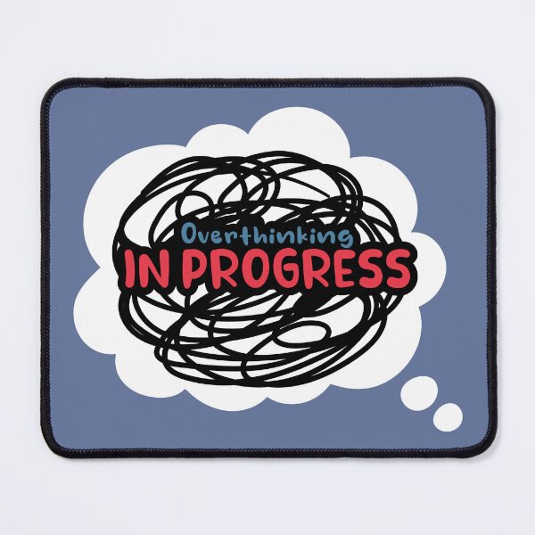 Item preview, Overthinking in progress lettering designed and sold by SweetberryHouse.