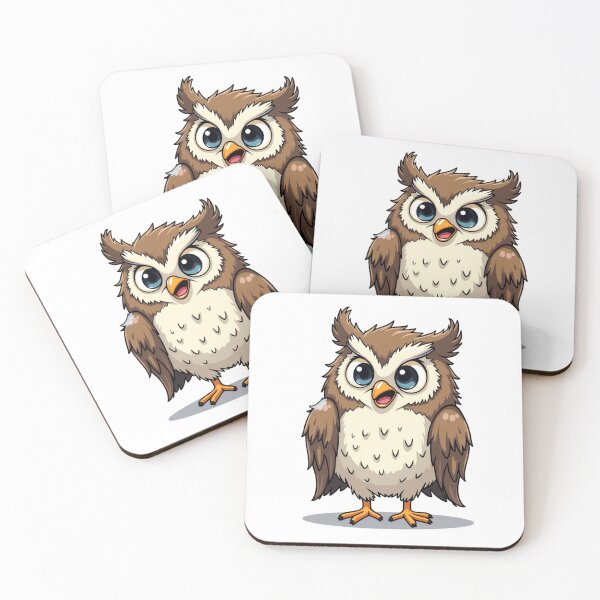 Item preview, Adorable Cartoon Owl with Big Eyes – Cute Animal Art designed and sold by Bareradesigns.