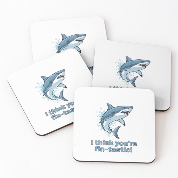 Item preview, I Think You're Fin-tastic! - Awesome Shark Pun designed and sold by ART-POD-PL.