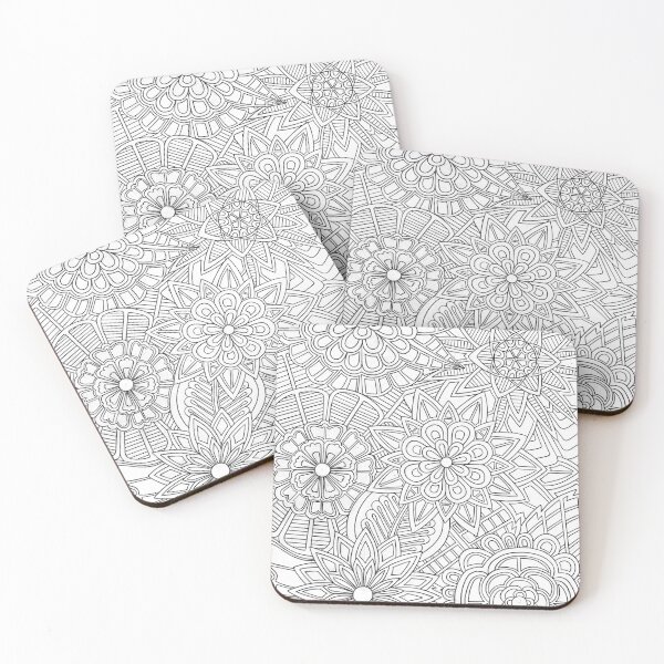 Item preview, Mandala floral Pattern-Relaxing Coloring Page Art designed and sold by GTeoArt.