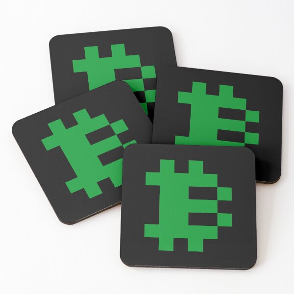Item preview, Bitcoin Logo – Pixel Art Classic Green Color designed and sold by CyberRex.