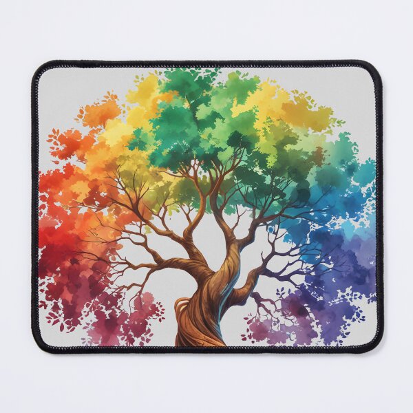 Item preview, Rooted in Color – Rainbow Tree Watercolor Illustration designed and sold by LaLi-Designs.
