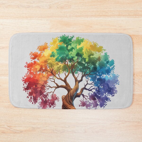 Item preview, Rooted in Color – Rainbow Tree Watercolor Illustration designed and sold by LaLi-Designs.