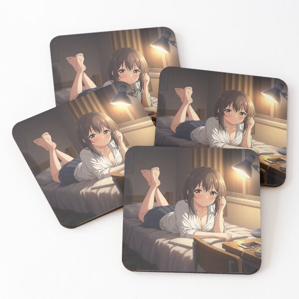 Item preview, Waifu relaxing with a book in the warm light designed and sold by GerwantSHOP.