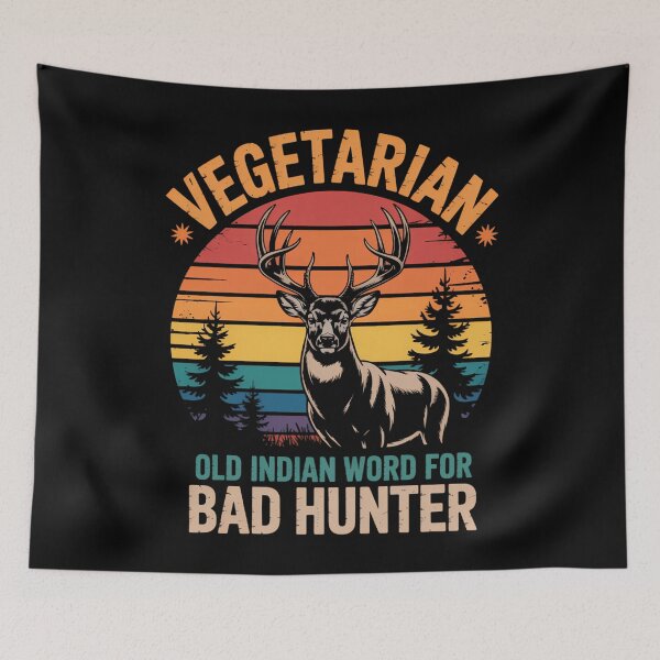 Item preview, Vegetarian Funny Joke Hunting designed and sold by Sea4Adventures.