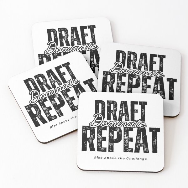 Item preview, Draft Dominate Repeat | Funny Fantasy Football T-Shirt designed and sold by tretre115.
