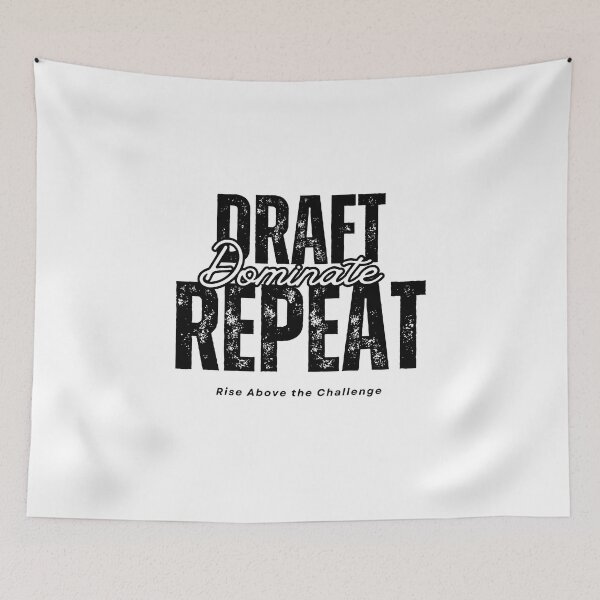 Item preview, Draft Dominate Repeat | Funny Fantasy Football T-Shirt designed and sold by tretre115.