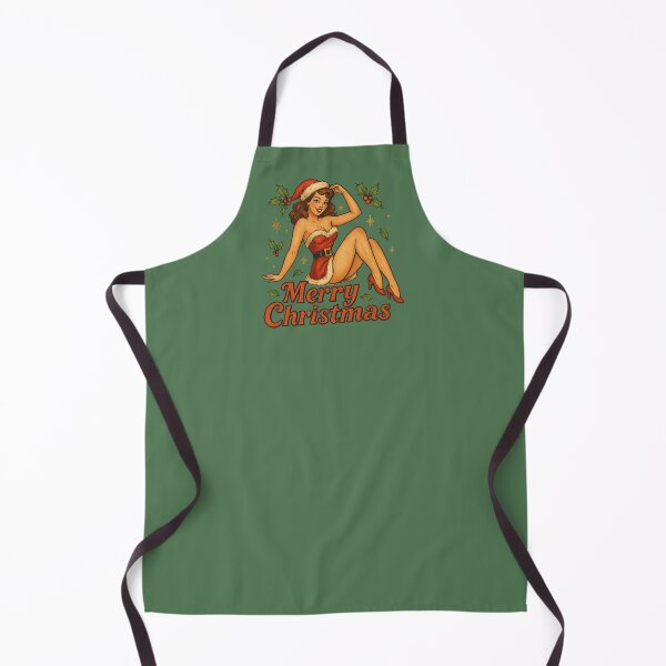 Item preview, Merry Christmas Pinup Girl Retro Holiday Festive Vintage Design designed and sold by FrictionMaxxing.