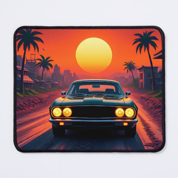 Item preview, Retro Muscle Car at Sunset Boulevard designed and sold by dreephic22.