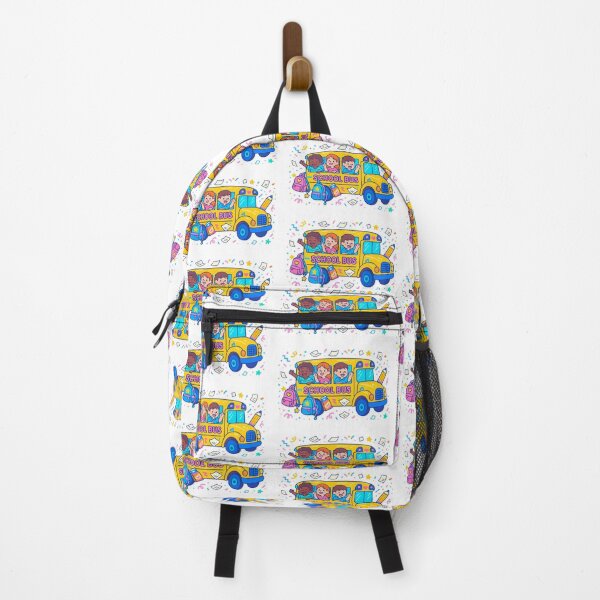 Item preview, Children on a school bus surrounded by school supplies, back to school theme, AI generated designed and sold by dvoevnore.