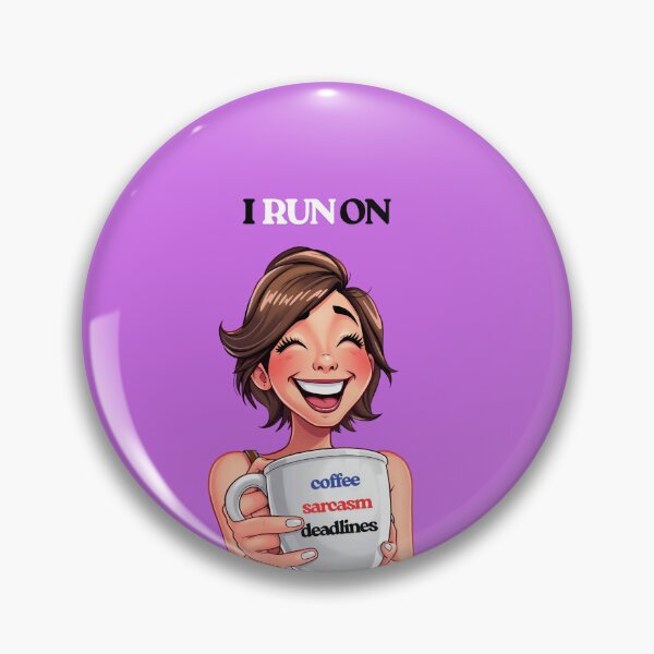 Item preview, I Run on Coffee, Sarcasm & Deadlines – Funny Office Quote" designed and sold by Red White Blue Studio.