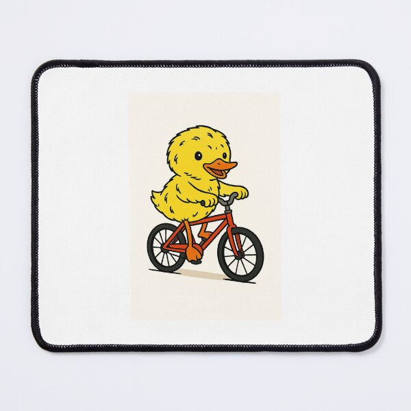 Item preview, Domple Duck on Bicycle – Cute Cartoon Duck Riding Bike designed and sold by MineArt0.