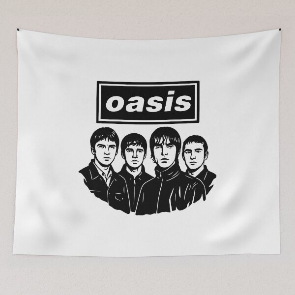 Item preview, Oasis Fan Art – Britpop Rock Band Illustration Transparent Design designed and sold by BRAINROTWEAR.
