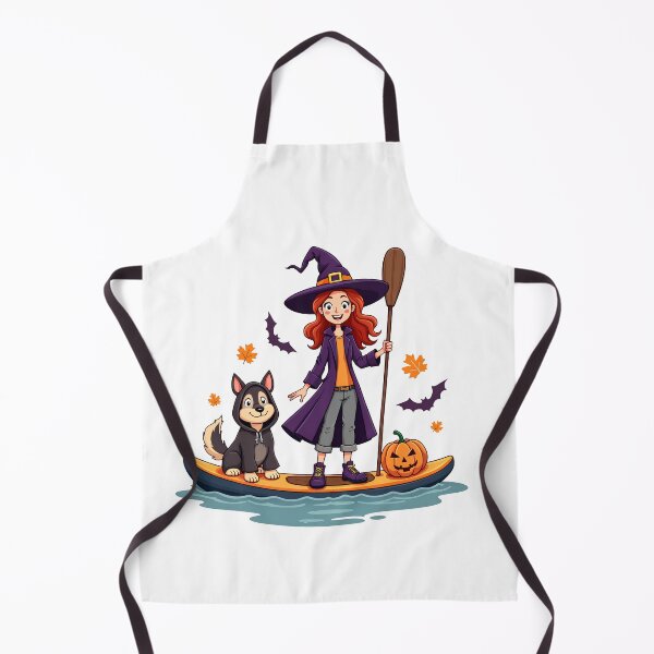 Item preview, Witch and Werewoof – Halloween Paddleboarding Buddies designed and sold by sharifex.