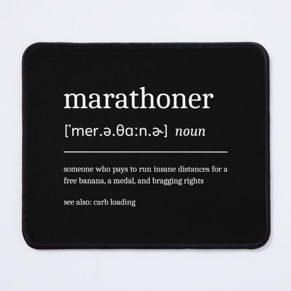Item preview, Marathoner Definition Funny Sarcastic Marathon Runner Dictionary designed and sold by StrideSuccess.