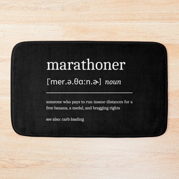 Item preview, Marathoner Definition Funny Sarcastic Marathon Runner Dictionary designed and sold by StrideSuccess.