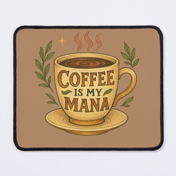 Item preview, Coffee Is My Mana Funny Gamer Fantasy Magic Drink Design designed and sold by FrictionMaxxing.